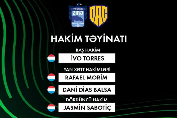 "Zirə"nin oyununu idarə edəcək hakimlər AÇIQLANDI 