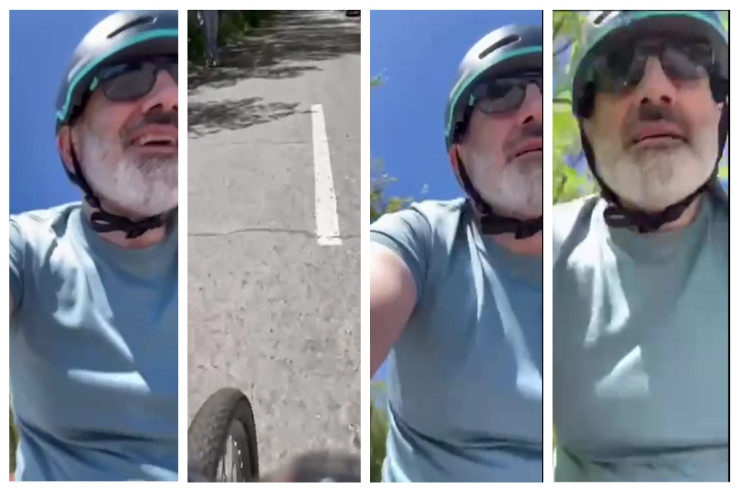 Paşinyan velosiped sürdü, amma yerini gizlətdi -VİDEO 