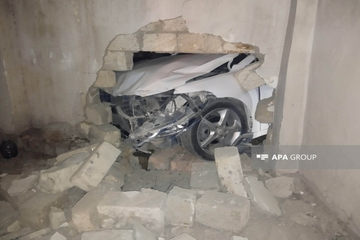 Xaçmazda "Hyundai" hasara girdi 