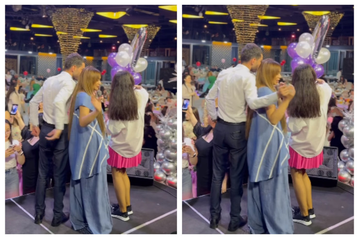 Türkan onunla şəkil çəkdirmək istəyən kişini itələdi