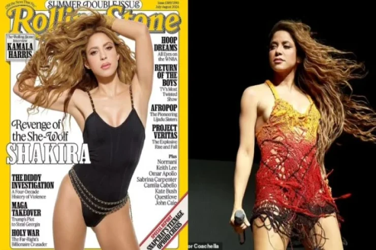 Şakira seksual qara çimərlik geyimində  poz verdi