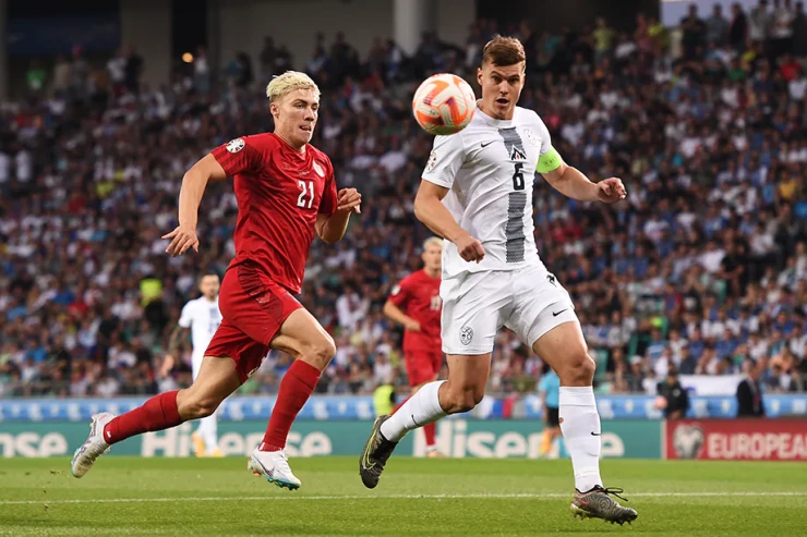 Sloveniya Danimarka oyununda iki qol  vuruldu