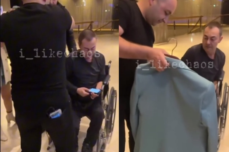 Serdar Ortaç əlil arabasında - VİDEO 