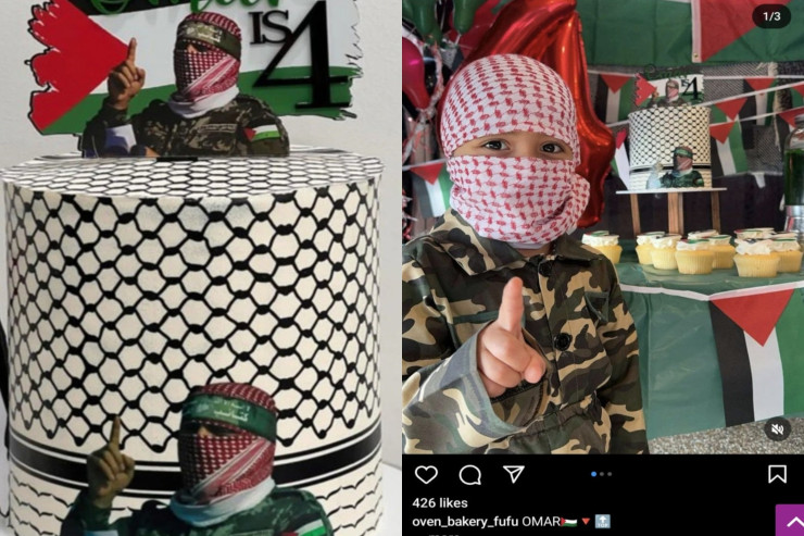 Fələstinli terrorçu şəklində uşaq tortu: Çörək zavodunda qalmaqal 