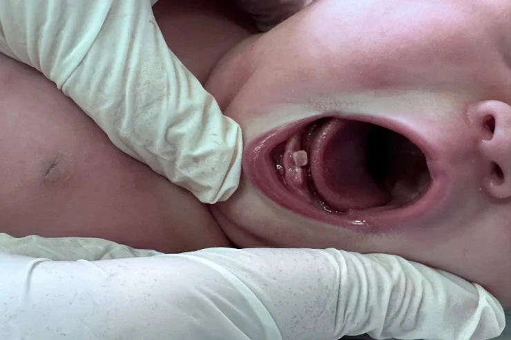 Dişləri olan uşaq doğuldu 