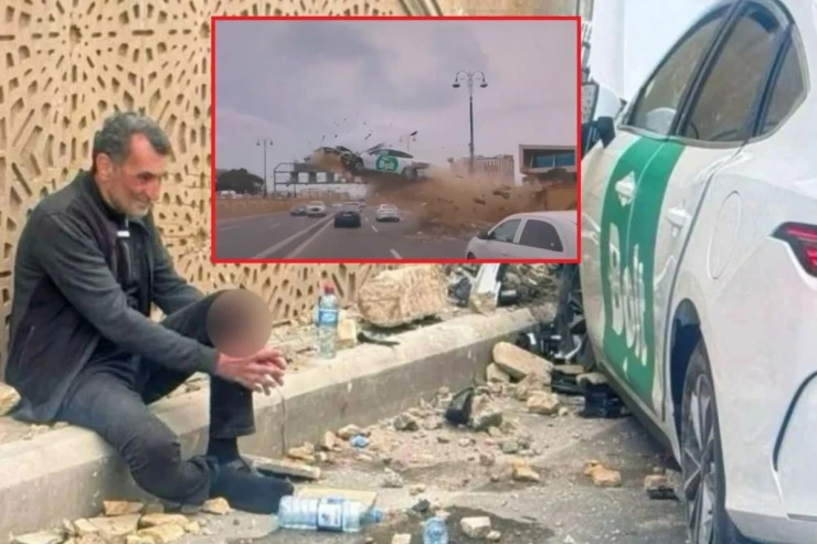 "Uçan taksi"nin sürücüsü DANIŞDI:  "Bərk qaza basdım" - VİDEO 