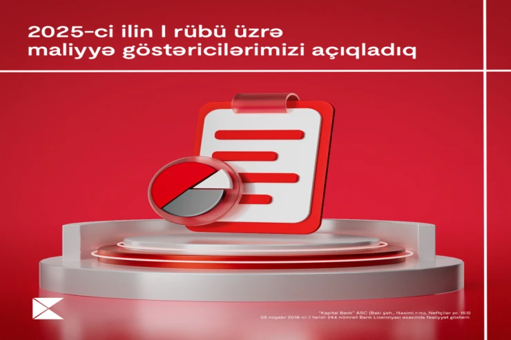 "Kapital Bank" 2025-ci ilin 1-ci rübü üzrə maliyyə nəticələrini elan edib