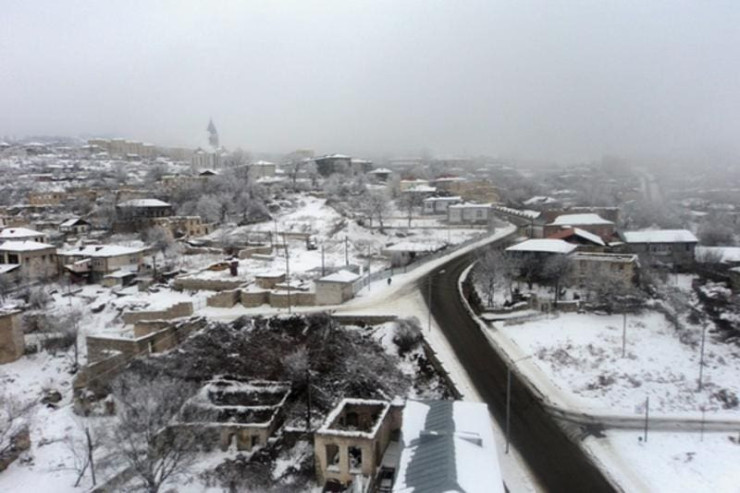 Şuşa və Laçına qar yağır  - FAKTİKİ HAVA