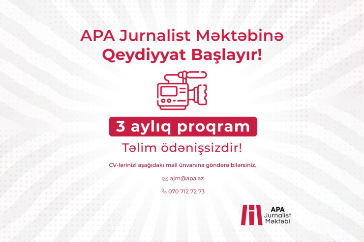 APA Jurnalist Məktəbi növbəti təlimlərə qəbul elan edir 