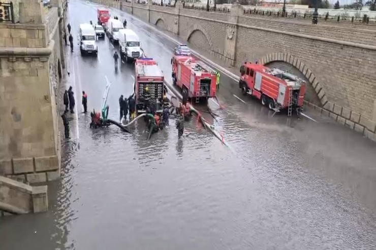 Sabunçu tunelindəki su təmizləndi 