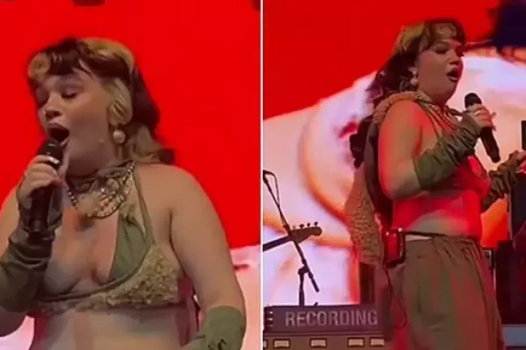 Tanınmış müğənni səhnədə mahnı oxuduğu  yerdə qusdu - VİDEO 