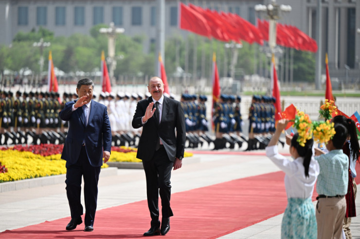 Azərbaycan Prezidentinin Çində rəsmi qarşılanma mərasimi olub