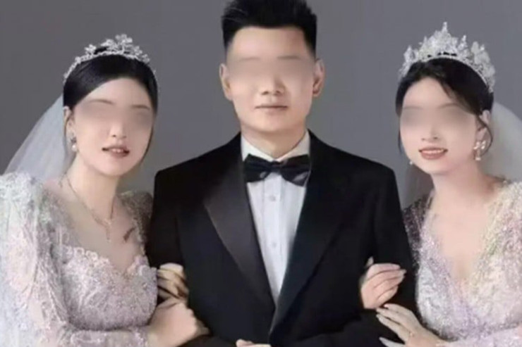 Bəy  iki gəlinlə   şəkil çəkdirdi: Toyu baş tutmadı 