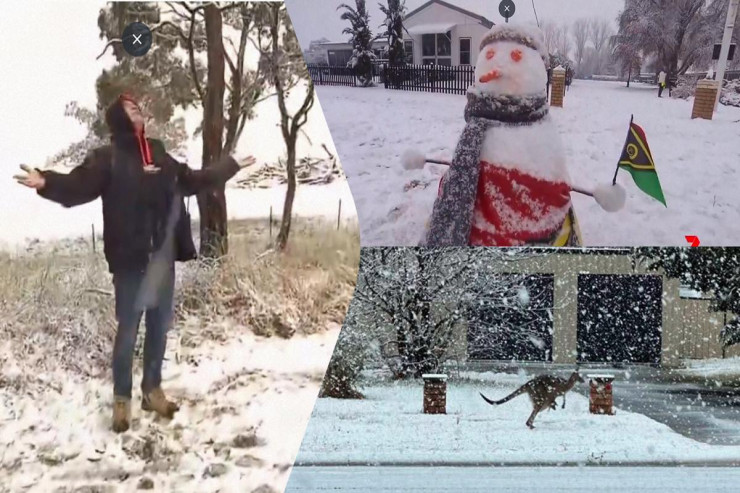 Bu ölkəyə güclü qar yağdı,  uşaqlar qartopu oynadılar