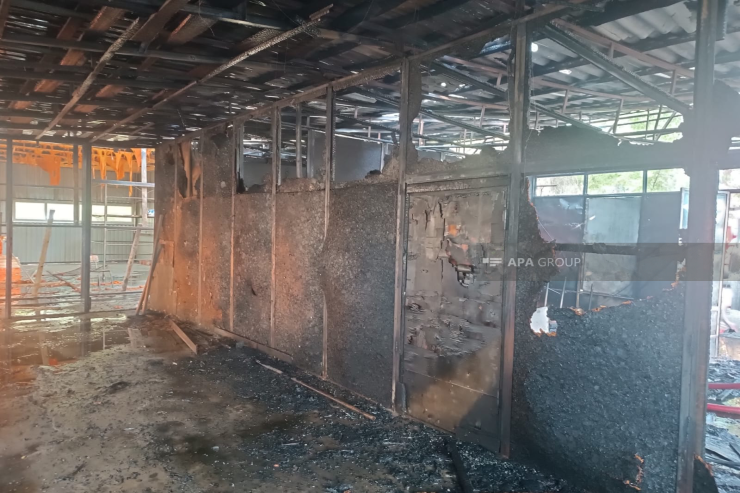 Şəmkirdə çay evi yandı