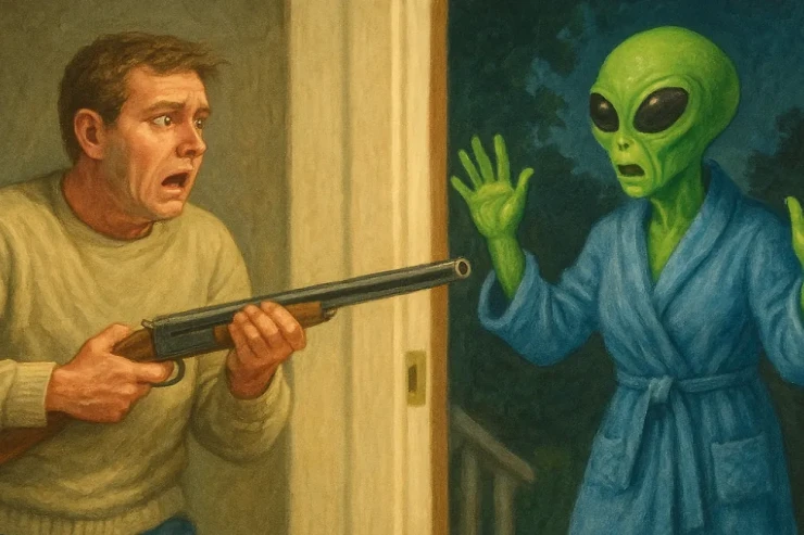 Qonşusunu yadplanetli sanıb  güllələdi