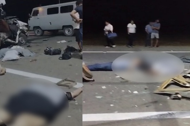 Şəmkirdə 7 nəfərin öldüyü qəzanın VİDEOSU  - YENİLƏNİB 