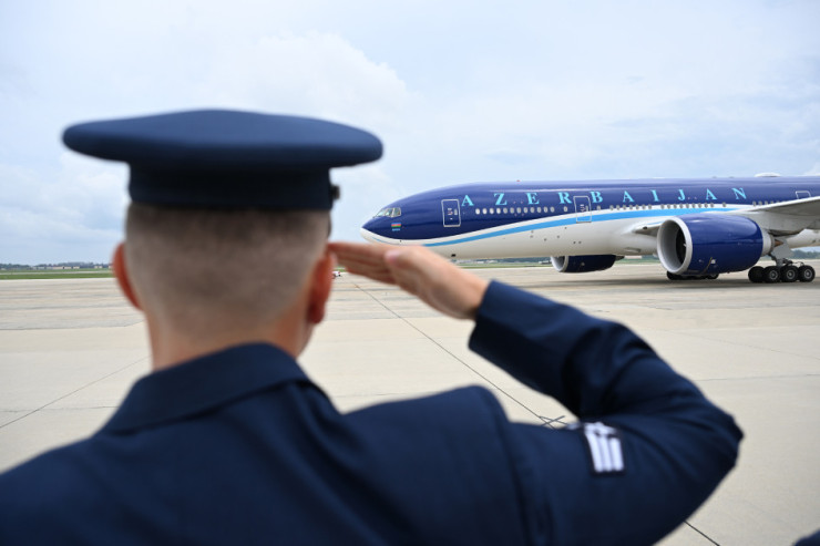 Azərbaycan prezidenti ABŞ-da belə qarşılandı - VİDEO 