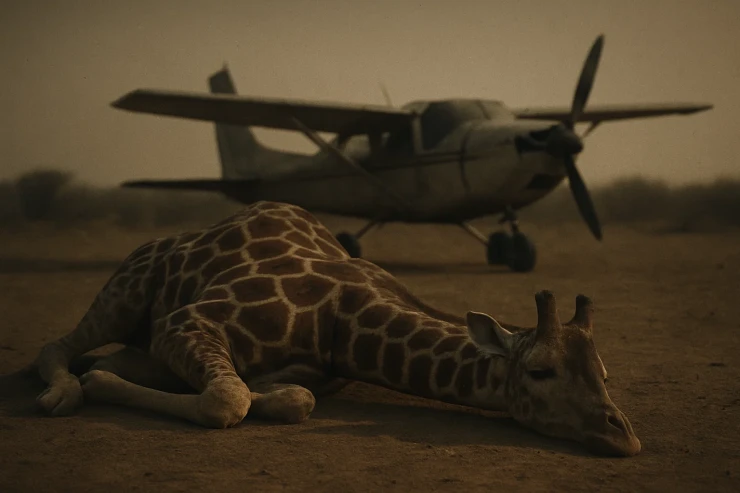 Keniyada təyyarə zürəfə ilə toqquşdu 