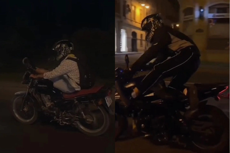 Bakıda "avtoş"luq edən motosikletçi qız  həbs olundu - VİDEO 