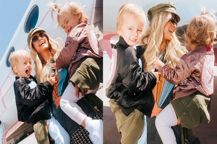 Milyoner ana usaqlarını özəl təyyarə ilə gəzdirir - FOTOLAR 