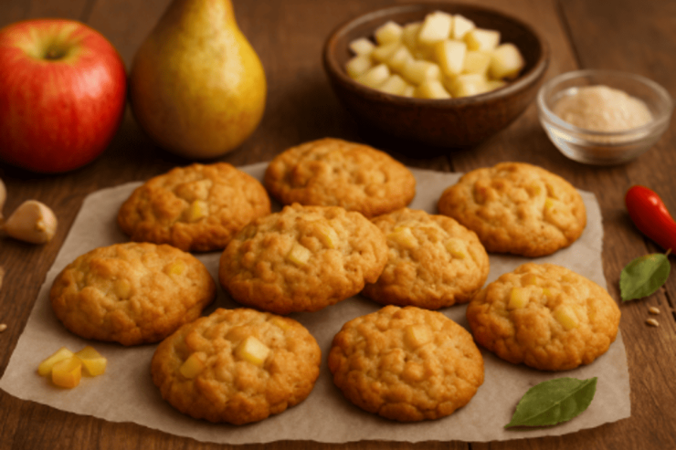 Əsl yay deserti  - Alma və armudla xırçıldayan peçenye