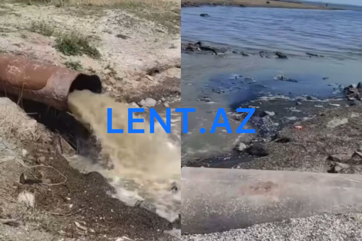 Xəzərə axıdılan kanalizasiya xətti partladı:  qəsəbəni üfunət iyi bürüdü - VİDEO 