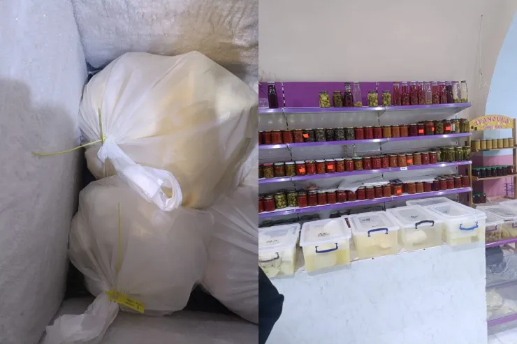 Bakının mərkəzində saxta kərə yağı  satırlar