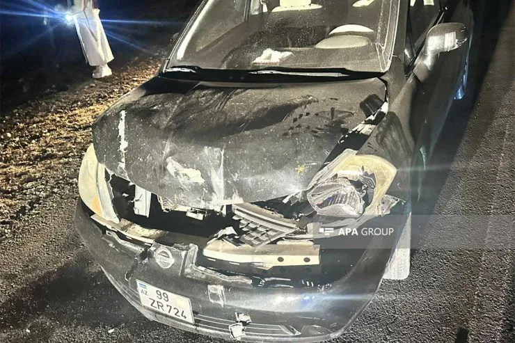 Avtomobillə eşşək arabası toqquşdu - Ağır xəsarət alanlar var -FOTO 