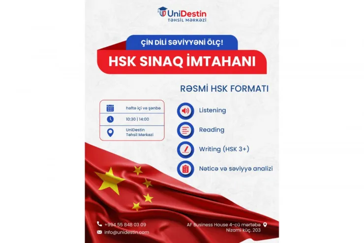 UniDestin Təhsil Mərkəzində HSK Sınaq İmtahanları keçirilir