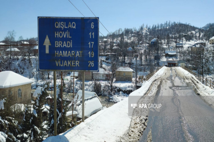 Lerikdə yolda  qar uçqunu:   20-yə qədər kəndə gediş-gəliş çətinləşib 