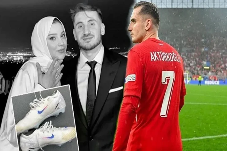 Kərəm Aktürkoğlu butsalarının üzərinə  nişanlısının adını   yazdı