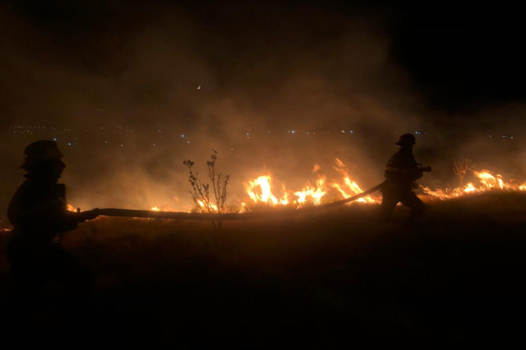 Masazırda baş verən yanğın söndürüldü - VİDEO 