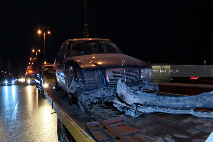 Bakıda üç avtomobil toqquşdu