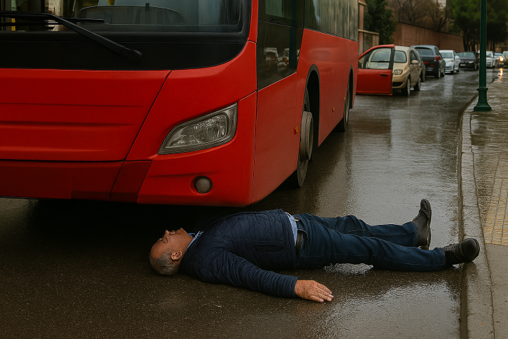 Bakıda avtobus kişini vurub ÖLDÜRDÜ 