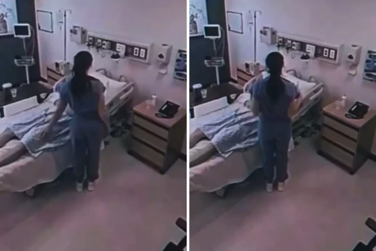 Tibb bacısı sinəsini   xəstəyə göstərdi - VİDEO 