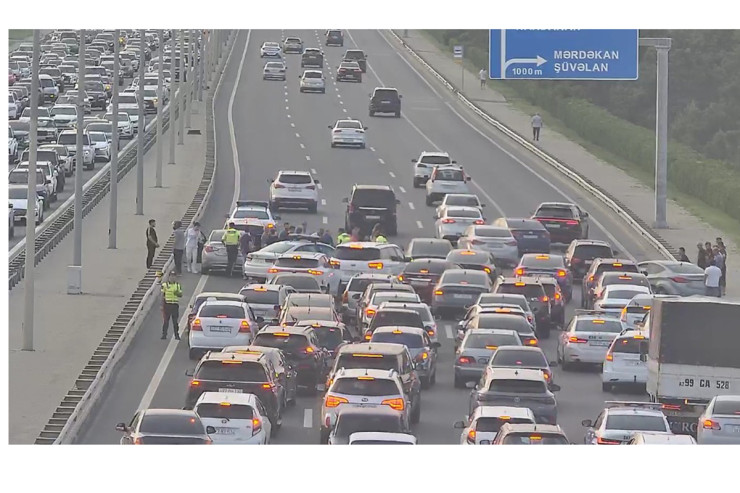 Buzovna-Mərdəkan yolunda tıxac yarandı-SƏBƏB 