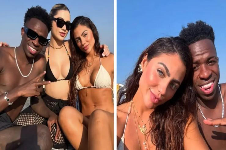 Vinisiusu “Real” ilə yeni müqavilə  narahat etmir: üç modellə çimərlikdə dincəlir 