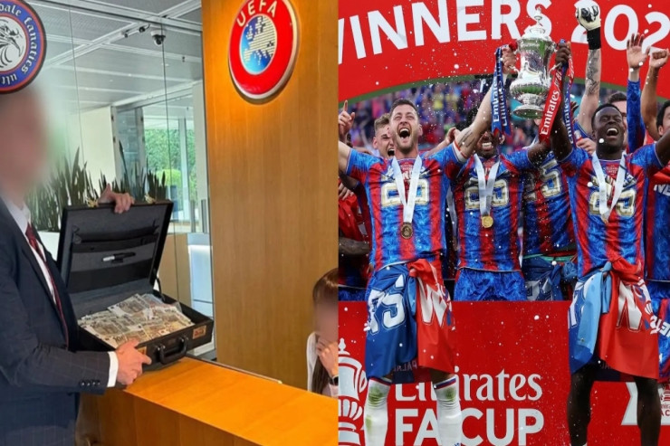 “Kristal Pelas”ın azarkeşi UEFA-nın mənzil-qərargahına bir çamadan pul  gətirdi - SƏBƏB 