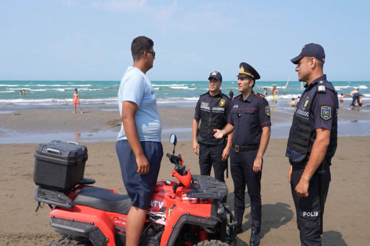 Çimərliklərdə asayişin qorunması ilə bağlı tədbirlər davam edir - FOTOLENT  -VİDEO 