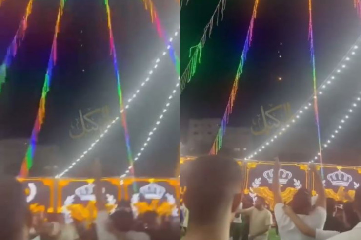 İran raketlərinin fonunda toy  - Baxa-baxa oynadılar - VİDEO 