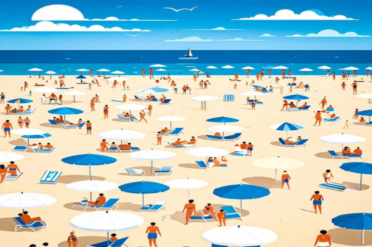 Çimərlikdəki topu  11 saniyəyə tapın: çətin tapmaca 