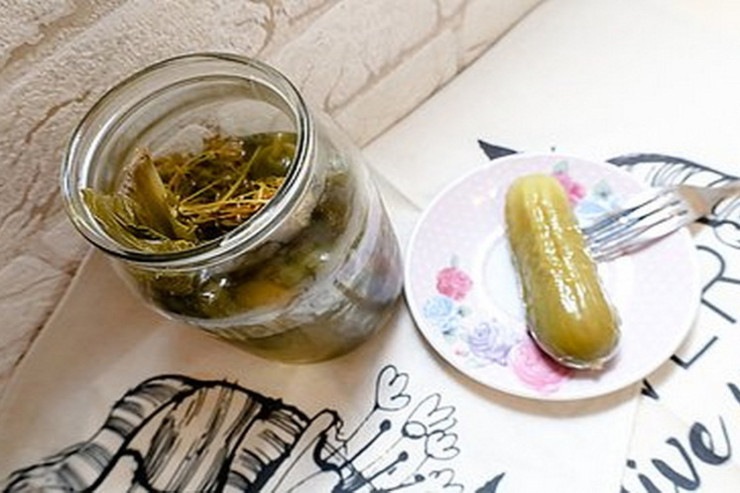 Bir banka xiyar turşusu ilə  döyüşdən yayındı