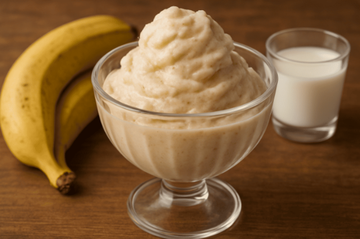 Evdə hazırlanmış bananlı dondurma: cəmi 2 inqrediyentlə 
