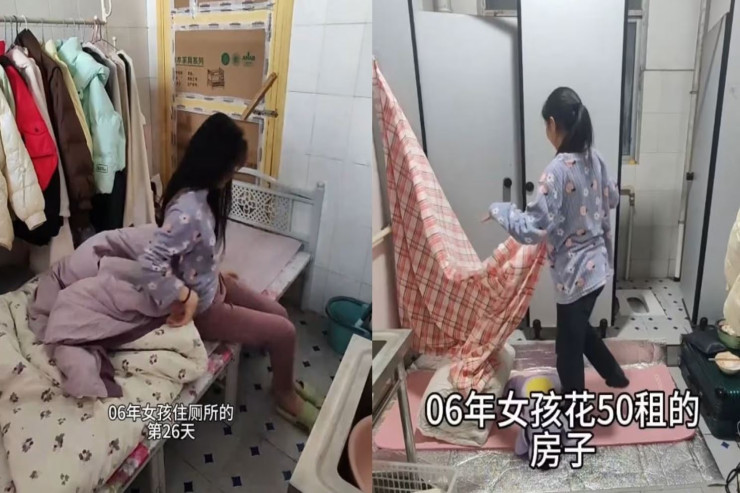 Qız kirayə puluna görə tualetdə  yaşayır - İNANILMAZ 