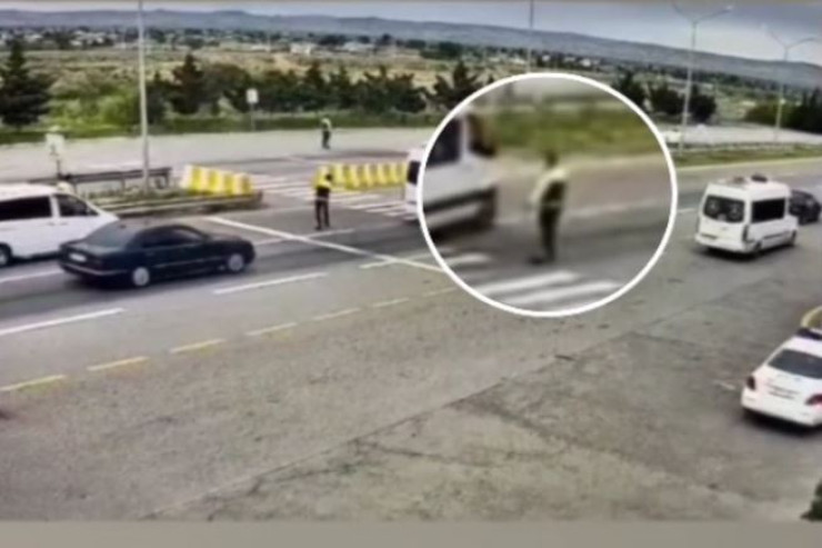 "Sprinter" sürücüsü polisdən belə qaçdı - VİDEO 