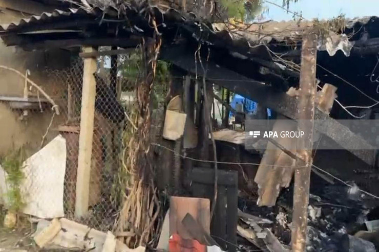 Ağdamda 3 otaqlı ev yandı-VİDEO 