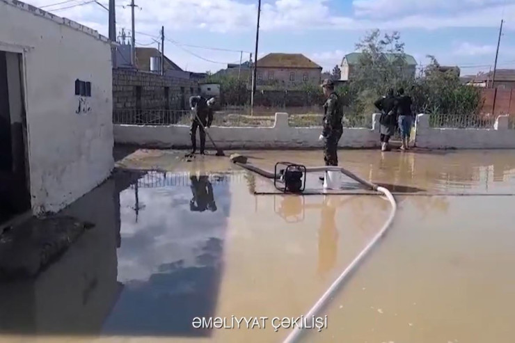 Hacıqabulu su basdı - VİDEO 