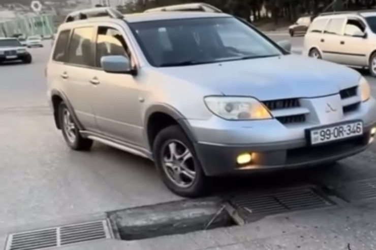 Bakıda bu yolda EHTİYATLI OLUN  - Sürücüləri gözləyən "SÜRPRİZ" - VİDEO 