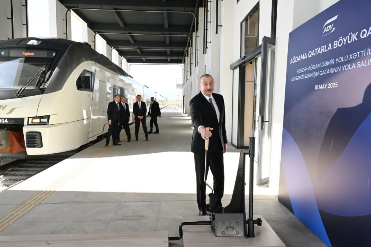 Prezident Ağdamda Dəmir Yolu və Avtovağzal komplekslərinin AÇILIŞINDA  - YENİLƏNİB 